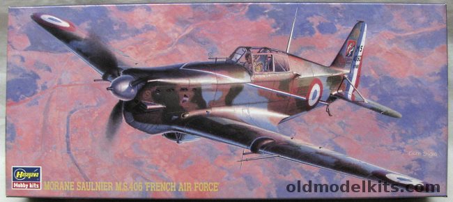 Hasegawa 1/72 TWO Morane Saulnier MS-406 French Air Force - GCII/3 3/4 Escadrille / GCIII/7 6 Escadrille / Vichy Air Force 2 Escadrille, AP19 plastic model kit